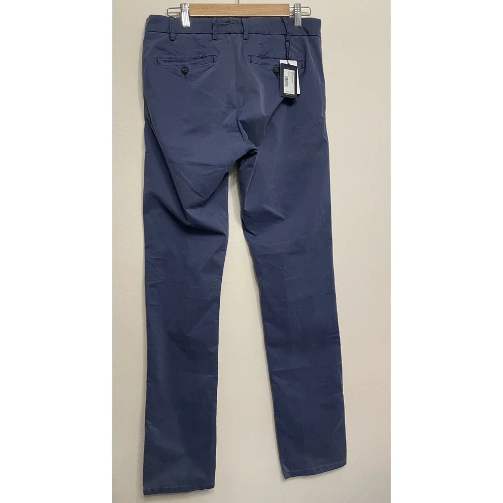 Peter Millar‎ Concorde Trousers Men Size 32 Blue Flat Front Cotton Stretch New